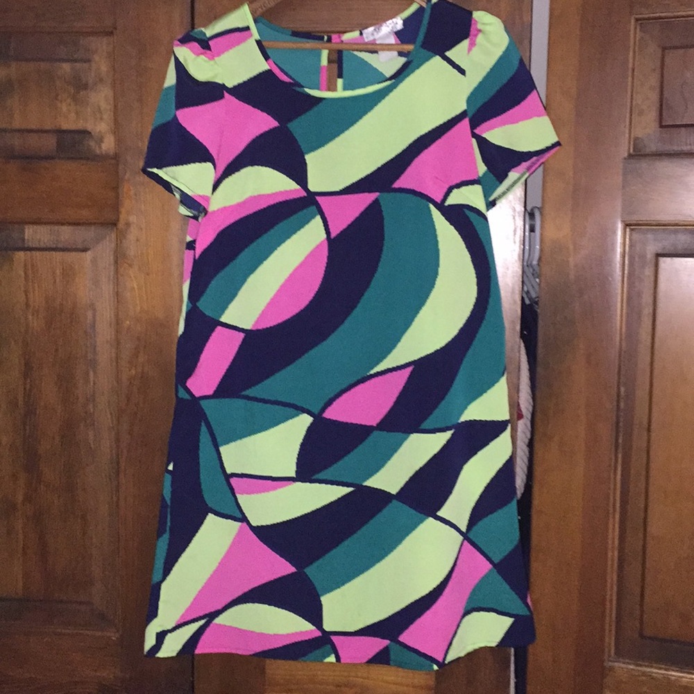 Bright Color Pattern Dress